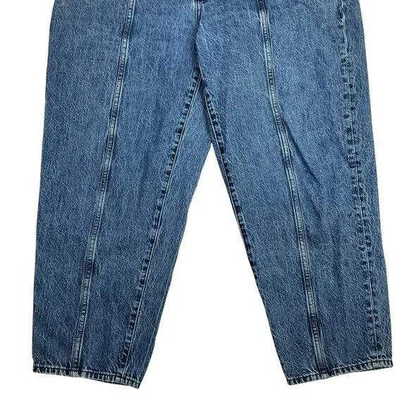 Madewell Balloon Jeans Womens 32 High Rise Relaxed Fit Cotton Denim Blue - Picture 4 of 11